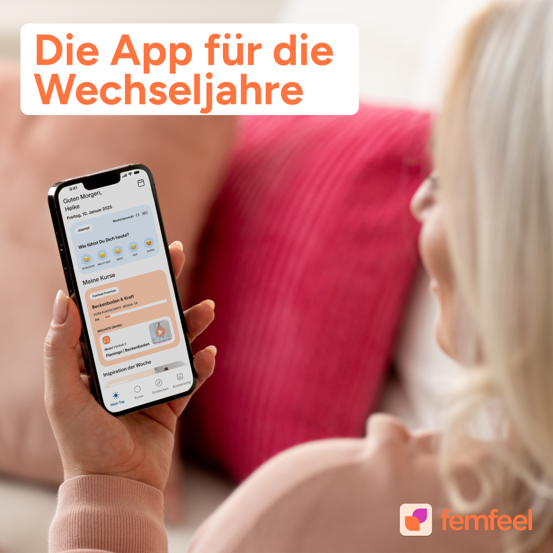 Femfeel 6 Monate App-Zugang "Bessere Wechseljahre"