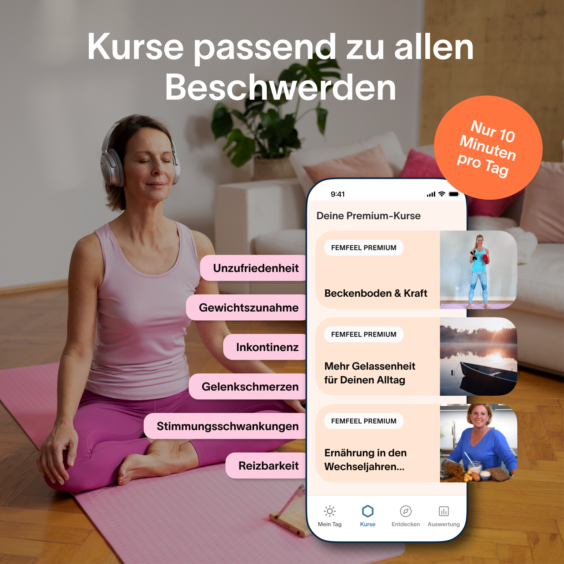 Femfeel 6 Monate App-Zugang "Bessere Wechseljahre"