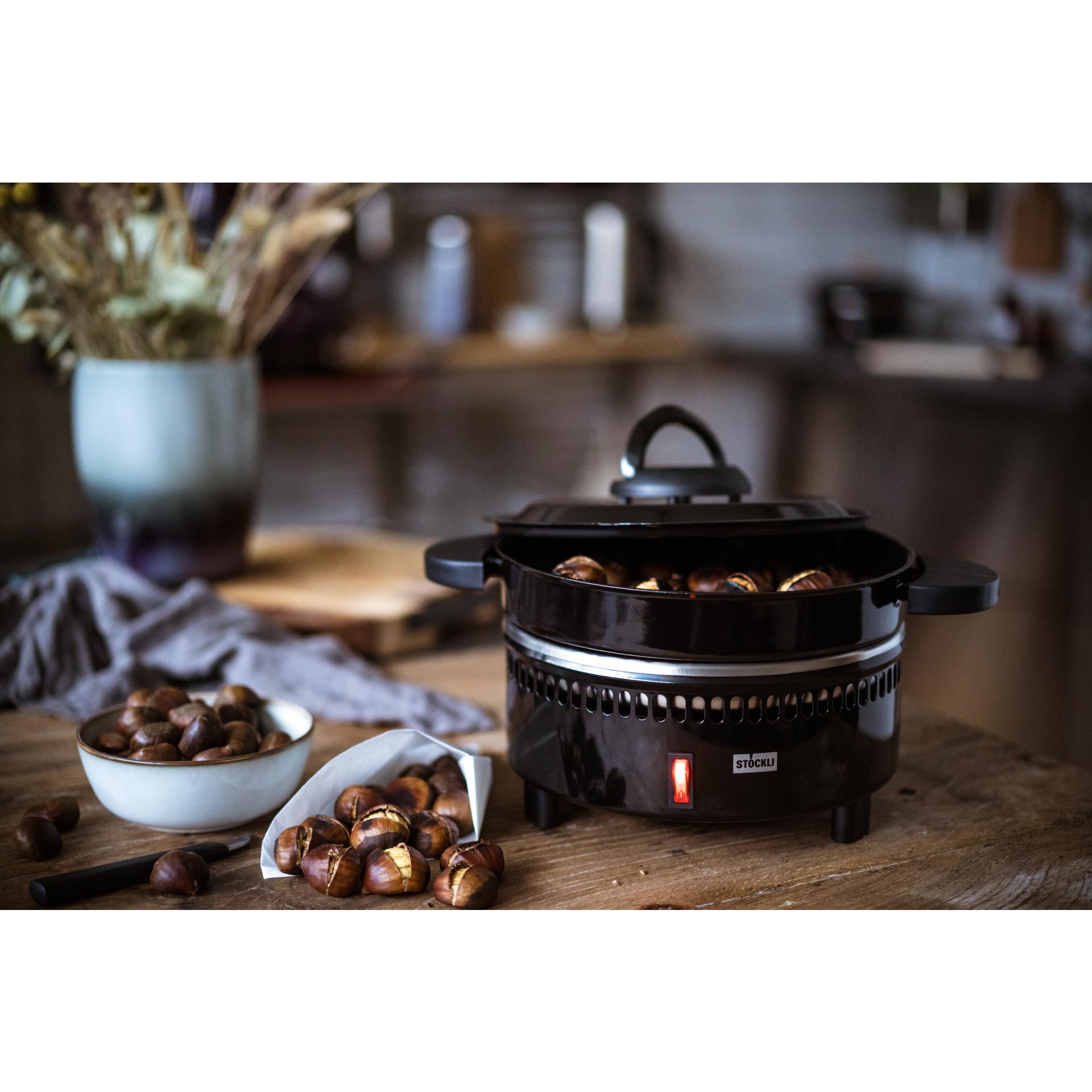 Stöckli Marroniofen mit Crêpe- und Grillplatte