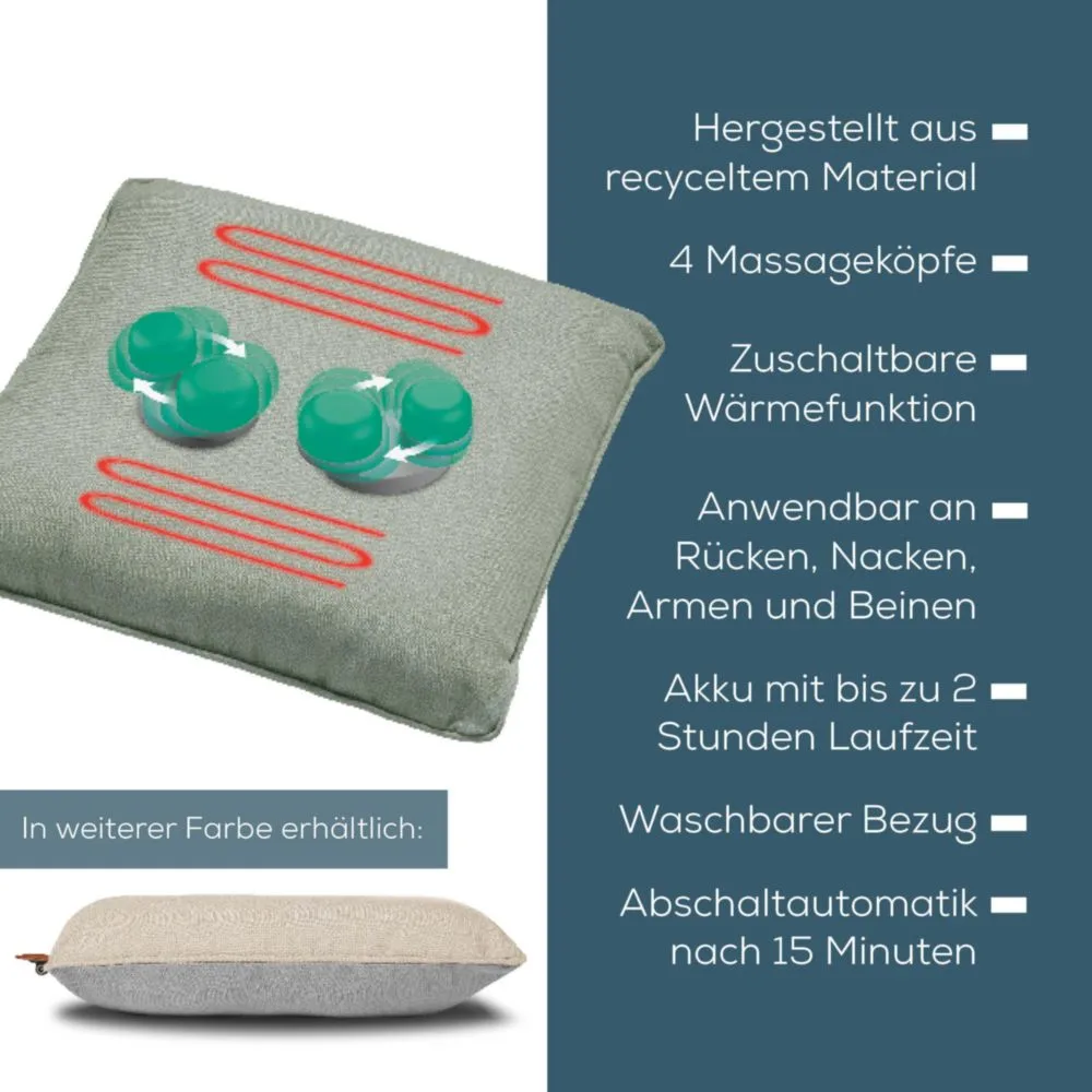 Beurer Akku-Massagekissen mit Wärmefunktion MG 139