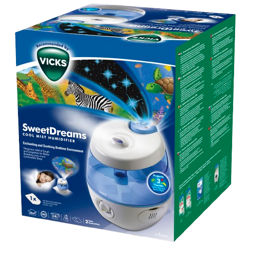 VICKS SweetDreams VUL575E4 Luftbefeuchter mit Lichtprojektion