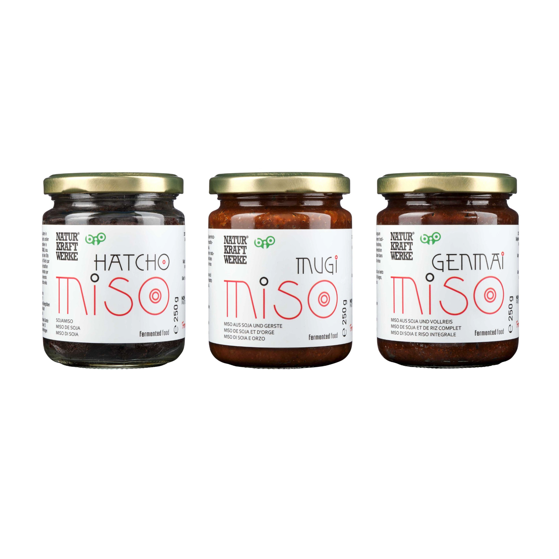 NATURKRAFTWERKE® Miso Trio - Japanische fermentierte Würzpaste