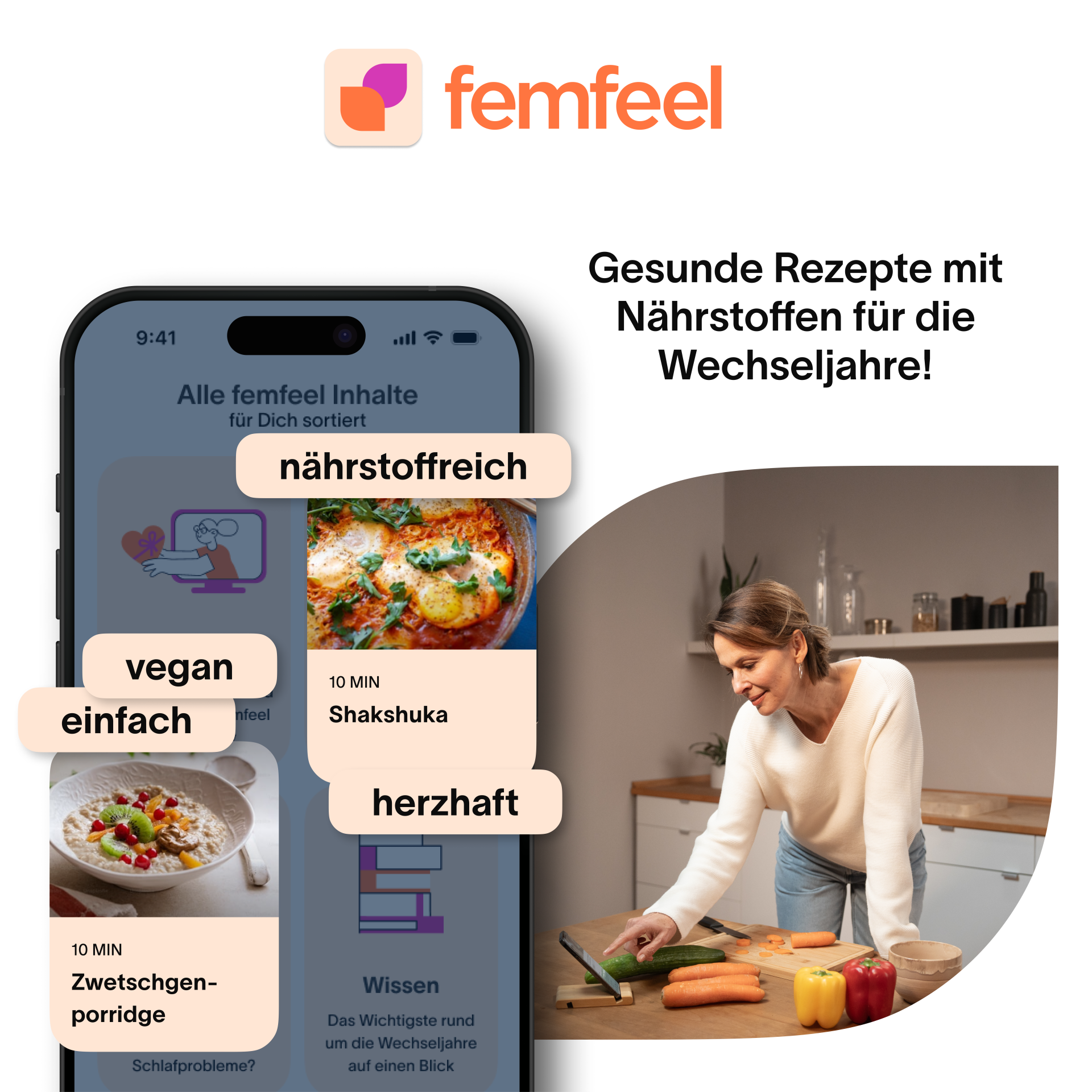 Femfeel 6 Monate App-Zugang "Bessere Wechseljahre"