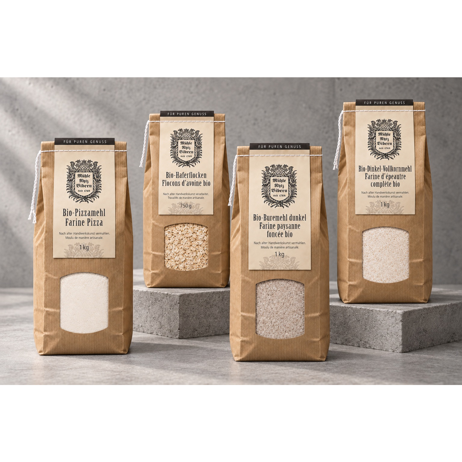 Mühle Rytz Lot de 4 paquets de farine bio pour pâtisserie