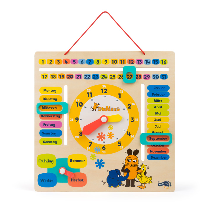 small foot Die Maus Lernuhr mit Kalender